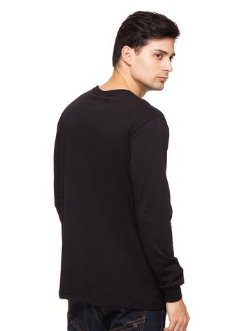 END-QL018/TSHIRT-LP-NDRS-BW-STRIPED-BLACK