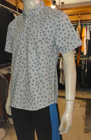 CORK  AND CLOUD CNC SH006 STUNNING WHITE PRINT BLUE PD M