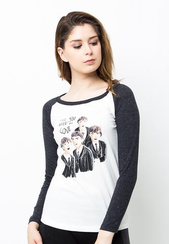 BLP-PB041/TSHIRT-H-RG-BEATLES-NPBLACKOFFWHITE-F