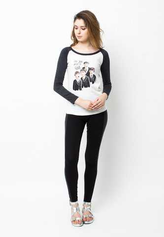 BLP-PB041/TSHIRT-H-RG-BEATLES-NPBLACKOFFWHITE-F
