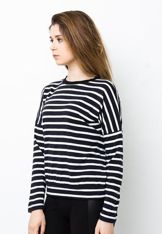 END-PC004/BLOUSE-R-AMELIA-STRIPE-BLACKWHITE-F