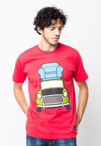 BLP-OG022/TSHIRT-WL-BEANCAR-MISTYRED