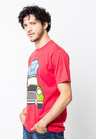 BLP-OG022/TSHIRT-WL-BEANCAR-MISTYRED