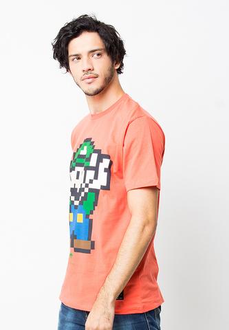 BLP-OG023/TSHIRT-WL-PIXELLUIGI-PEACH