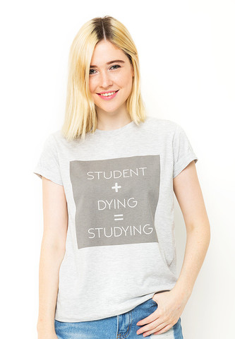 BLP-OL011/TSHIRT-H-STUDYING-MISTYWHITE-F