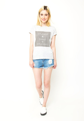 BLP-OL011/TSHIRT-H-STUDYING-MISTYWHITE-F