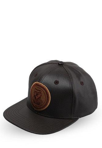 BLP-OL017/HAT-KD-SNAPBCK-BROWNDOT-HOLE02-BROWN