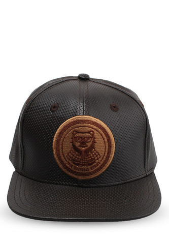 BLP-OL017/HAT-KD-SNAPBCK-BROWNDOT-HOLE02-BROWN