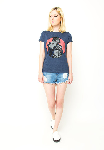 BLP-OL045/TSHIRT-H-CP-SELFIE01-MISTYBLUE-F