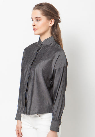 BLP-PK022/SHIRT-LS-R-VIOLA-CHAM-DIMGREY-F