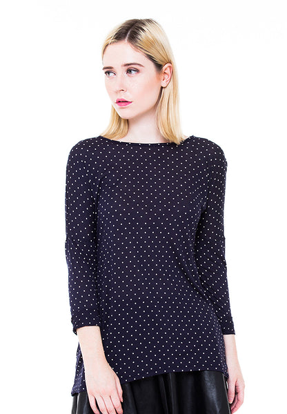 BLP-PA005/BLOUSE-R-ADELE-POLKA-BLUE-F