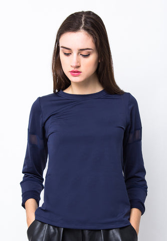 BLP-PA017/BLOUSE-R-DARCEY-APLI-NAVYBLUE-F