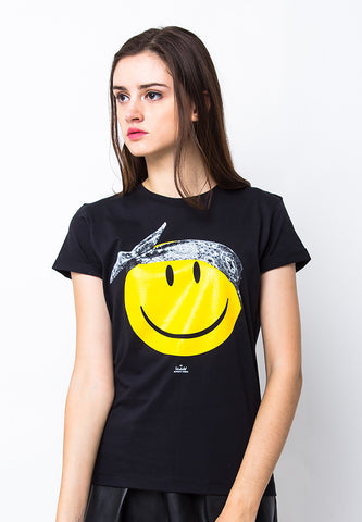 BLP-PA040/TSHIRT-H-CP-SMILE-BLACK-F