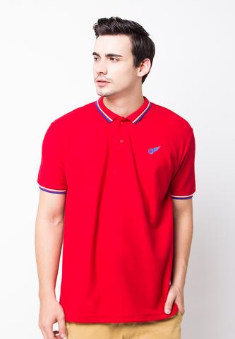 BLP-PE003/POLOSHIRT-E-WINGSLOGO-ST-RED-M
