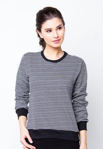 BLP-PE008/SWEATER-I-LILIAN-STRIPE-BLUEGREY-F