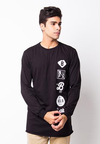 BLP-PH006/TSHIRT-H-LS-MUSICFESTIVAL-BLACK-M