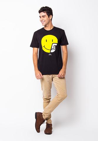 BLP-PH011/TSHIRT-H-HALF-SMILE-BLACK-M