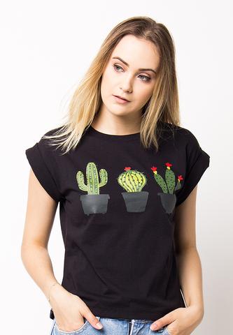 BLP-PH018/TSHIRT-H-CACTUS-BLACK-F