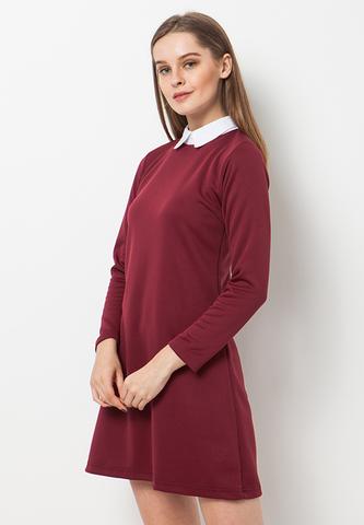 BLP-QA005/DRESS-R-SEVERINE-MAROON-F