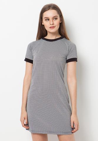 BLP-QA007/DRESS-R-ALIKA-MOTIF-BLACKWHITE-F