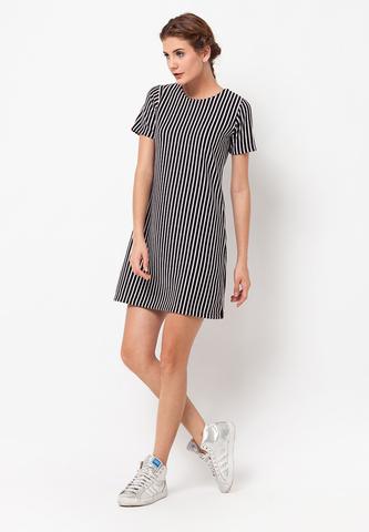 BLP-QB001/DRESS-R-ALICE-STRIPE-BLACKWHITE-F