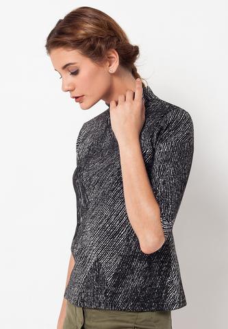 BLP-QB002/BLOUSE-R-DAISY-MTF-BLACKWHITE-F