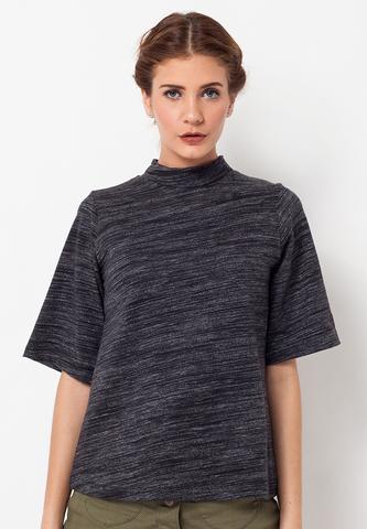 BLP-QB003/BLOUSE-R-ANABELLE-ST-BLACKWHITE-F