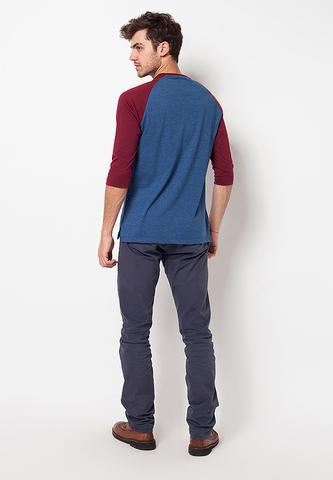 BLP-QB011/TSHIRT-E-RG-PLAIN-MAROON-MISTYDENIM-M