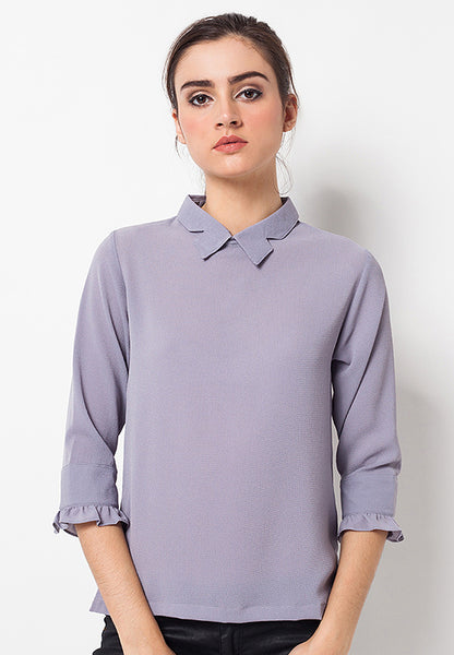 BLP-QC004/BLOUSE-R-HATLEY-ZPR-SLATEPURPLE-F