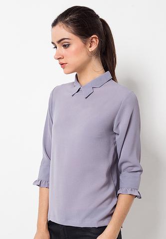 BLP-QC004/BLOUSE-R-HATLEY-ZPR-SLATEPURPLE-F