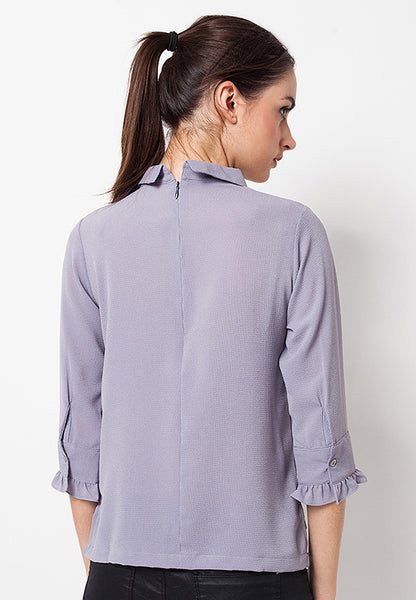 BLP-QC004/BLOUSE-R-HATLEY-ZPR-SLATEPURPLE-F