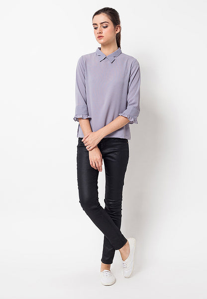 BLP-QC004/BLOUSE-R-HATLEY-ZPR-SLATEPURPLE-F