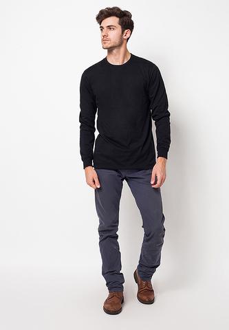 BLP-QC008/TSHIRT-H-LS-PLAINED-BLACK-M