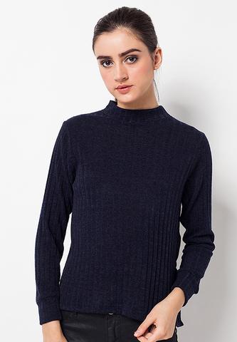 BLP-QC014/SWEATER-R-KNITT-AVERY-BLACK-F