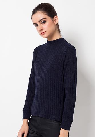 BLP-QC014/SWEATER-R-KNITT-AVERY-BLACK-F