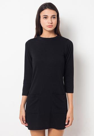 BLP-QD003/DRESS-R-ALARA-KNIT-BLACK-F