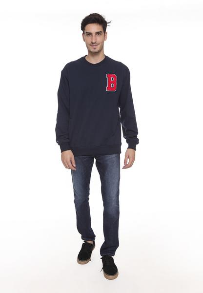 BLP-SC001/SWEATER E INITIAL B NAVY
