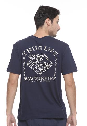 BLP-SE011 / BLOOP TSHIRT E THUG LIVE NAVY BLUE M