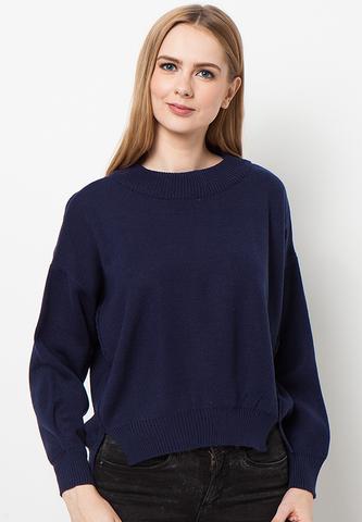 ELW-PK002/SWEATER-SR-KNITT-OLA-NAVYBLUE-F
