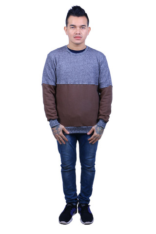 END-OG049/SWEATER-I-ZACK-HALFTONE-MISTYBROWN-M