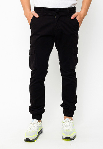 END-OK028/PANTS-LP-RB-JOGGER-ALVIN-BLACK-M
