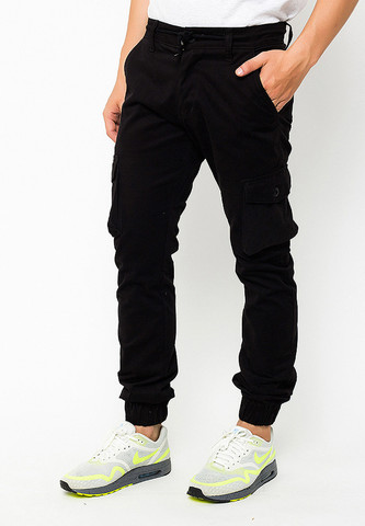 END-OK028/PANTS-LP-RB-JOGGER-ALVIN-BLACK-M