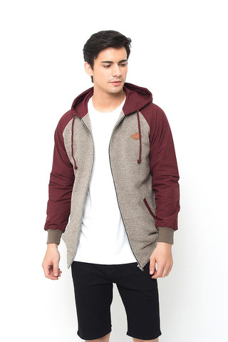 END-OK070/JACKET-I-HD-ZACHARY-GREYMAROON-M