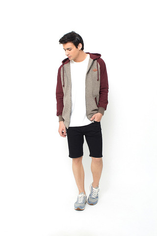 END-OK070/JACKET-I-HD-ZACHARY-GREYMAROON-M