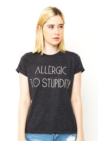 END-OL008/TSHIRT-H-ALLERGICTOSTUPIDITY-M.BLACK-F