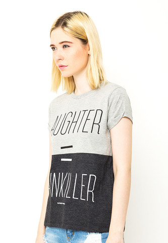 END-OL012/TSHIRT-H-LAUGHTER-M.GREYBLACK-F
