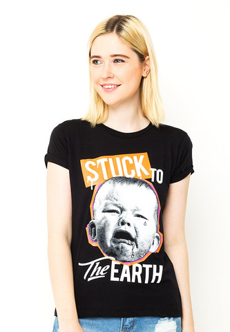END-OL014/TSHIRT-H-STUCKTOTHEEARTH-BLACK-F