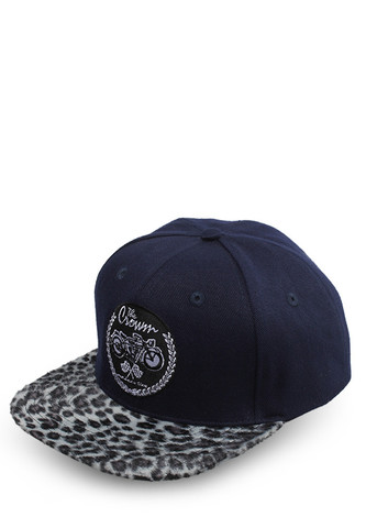 END-OL015/HAT-KD-SNAPBACK-BIKE02-LEOPARD-NAVY
