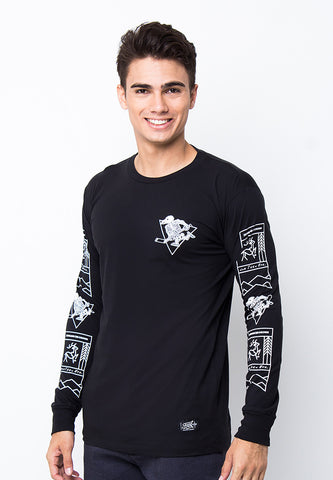 END-PB015/TSHIRT-WL-LS-PENGUIN-BLACK-M