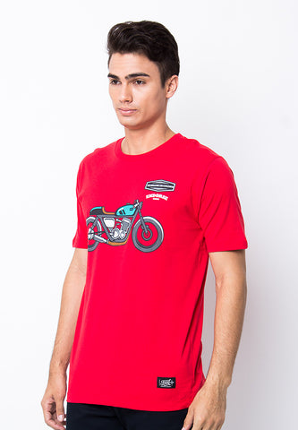 END-PB018/TSHIRT-WL-BIKECROWN-RED-M